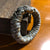 白銅蛇造型灰黑啡點紋傘繩手環