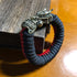 白銅龍造型紅黑傘繩手環